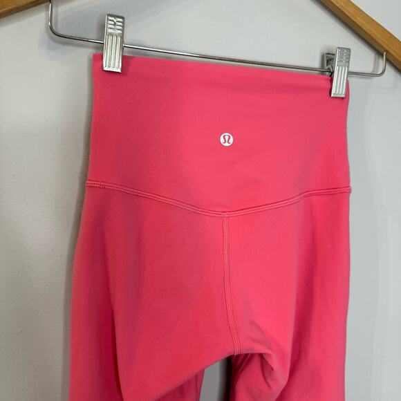 Lululemon Align Crop 21" Guava Pink High Rise Leggings Stretch Soft Sz 2 - Picture 6 of 9